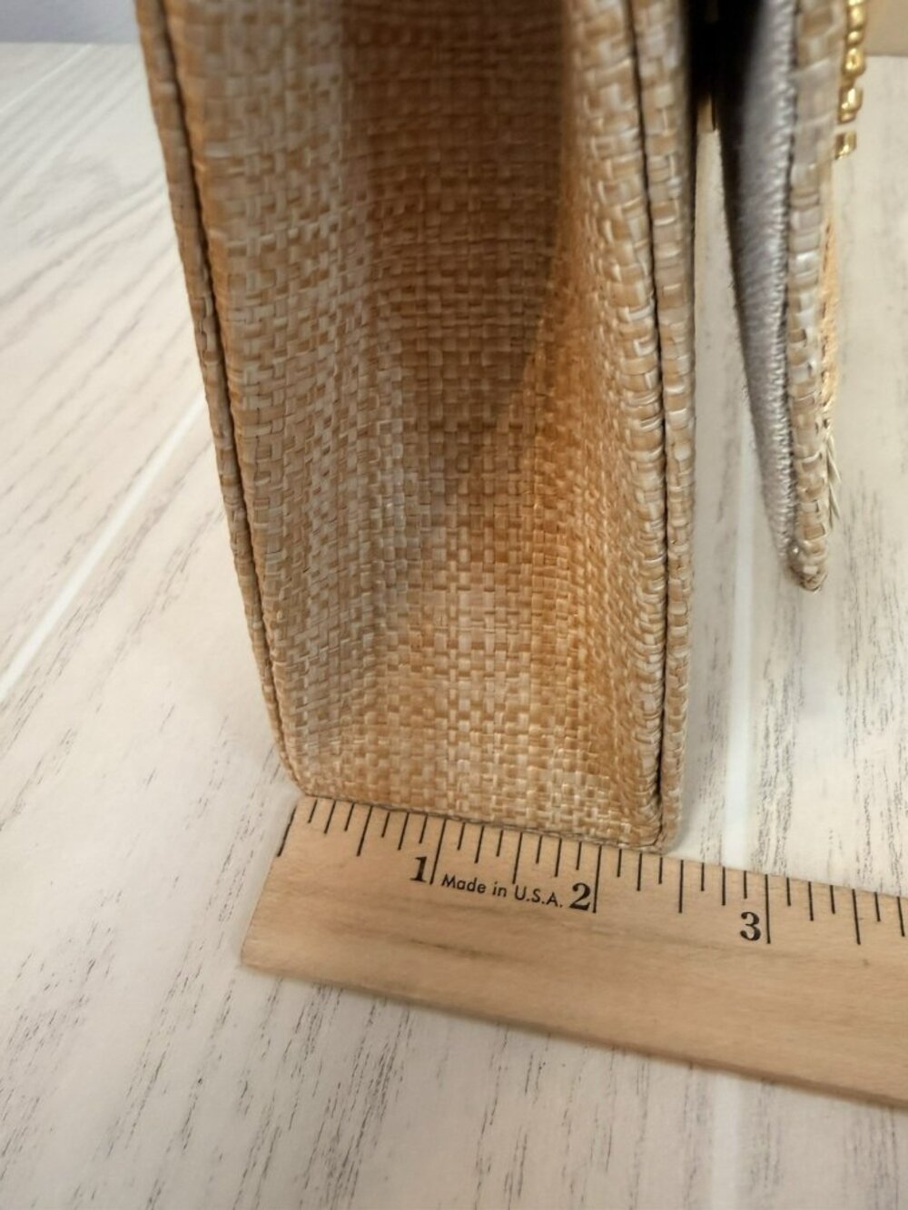 New With Tags HAUTE HIPPIE Small Boho Beaded Sequin Natural Linen Purse Clutch - Picture 11 of 16